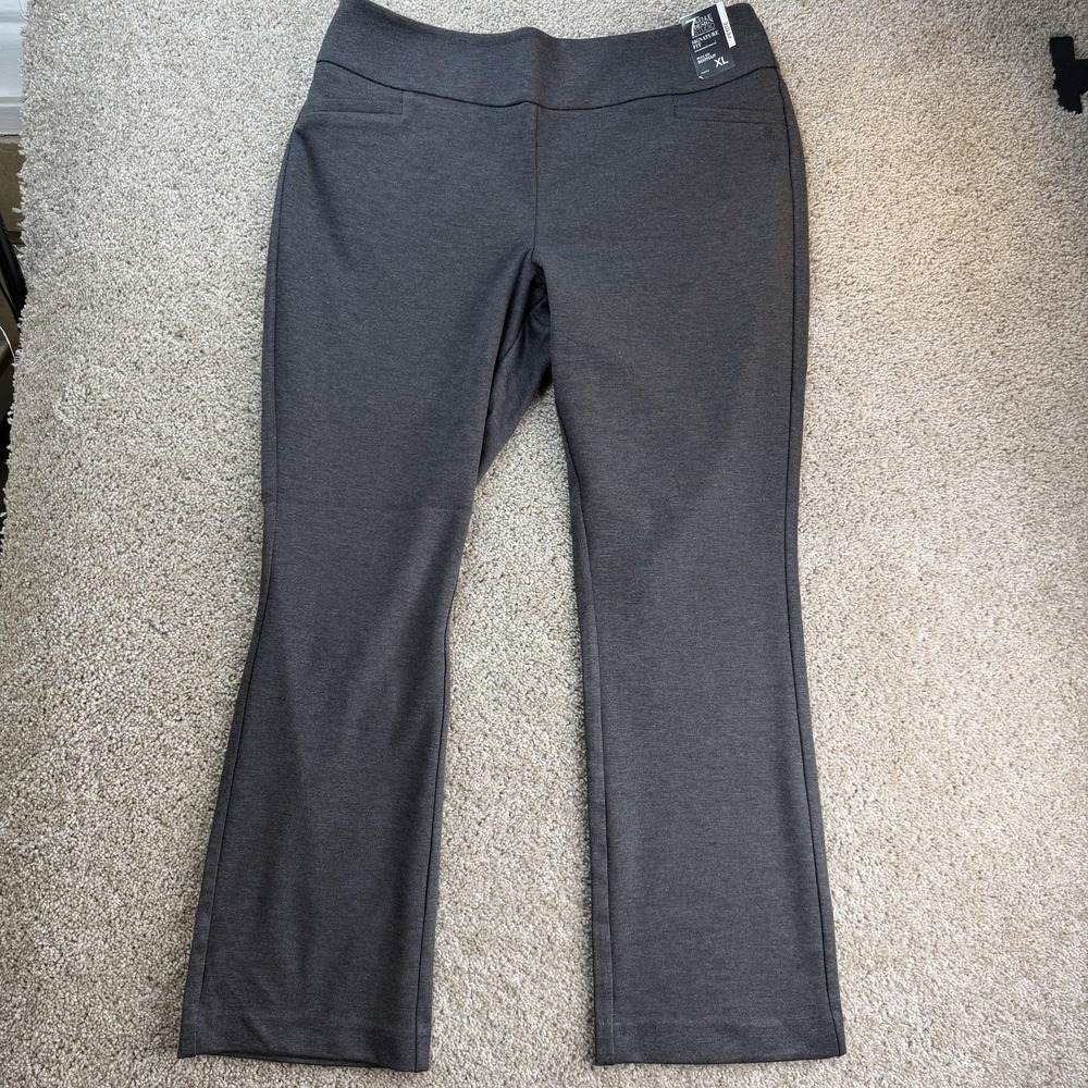 New York & Company Dress Pants Womens XL Petite Ponte Pull On Bootcut Stretch
